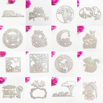 29 Drăguț Animale|Copaci Serie de Tăiere a Metalelor, Matrițe, pentru Scrapbooking și Luare de Card Ambarcațiuni de Hârtie Album Decorative Relief Taie Mor 1